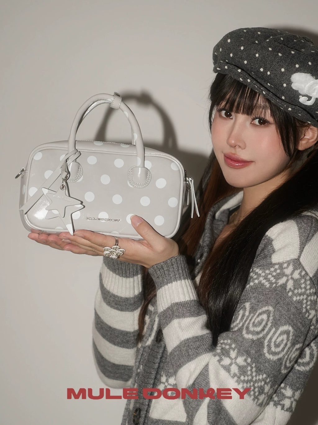 Mule Donkey Polka Dot Handbag Shoulder Bag