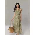 TYANG Ink Smudge Print Dress