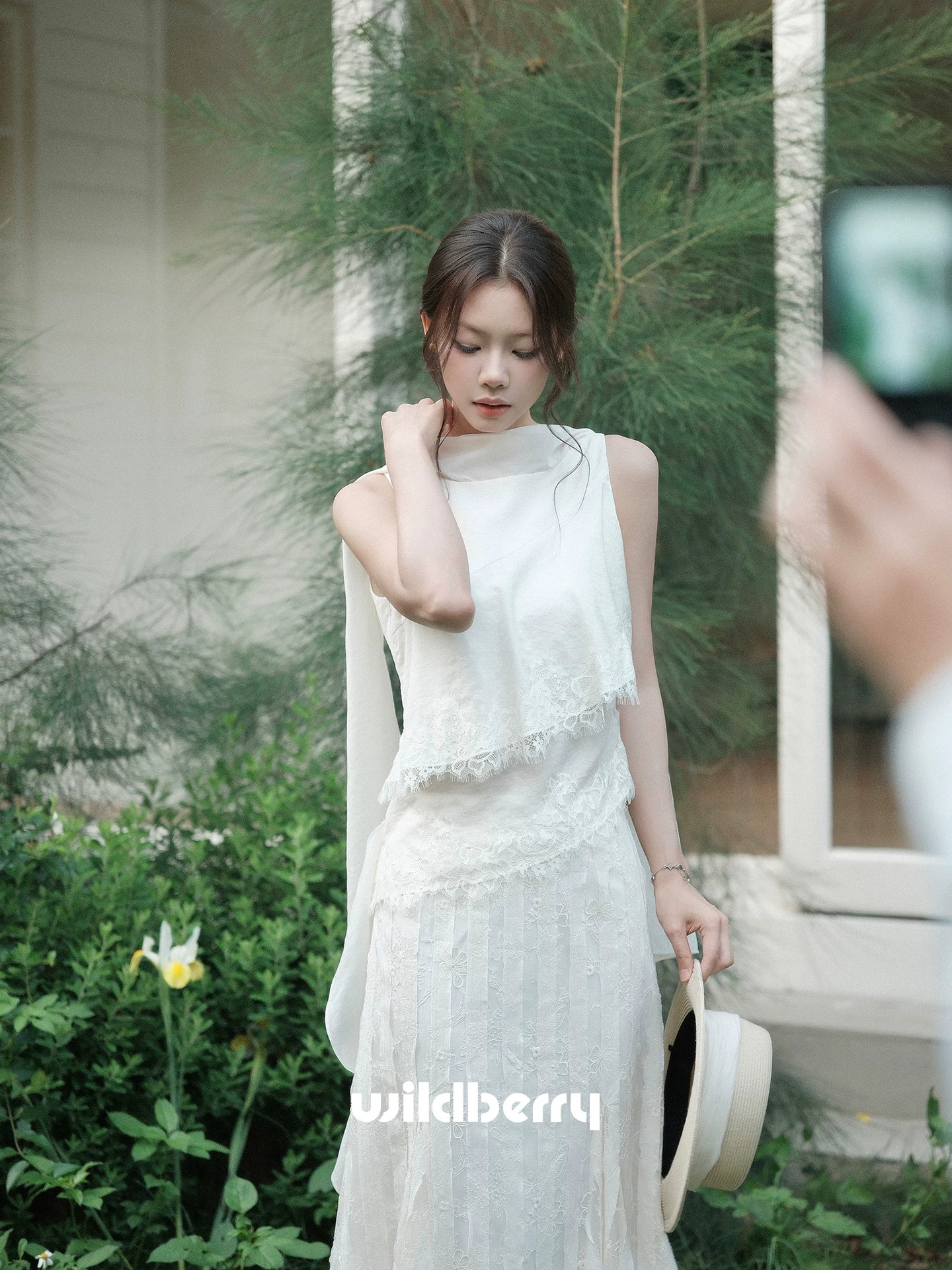 Wildberry Sleeveless Vest Skirt Two-piece Set