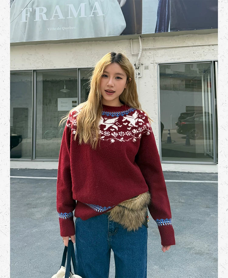 CCYE Lazy Casual Pullover Knitted Sweater