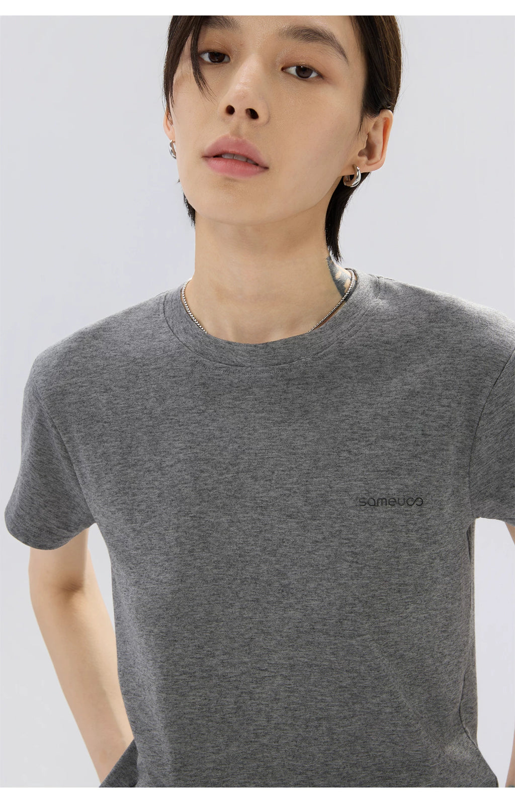 Sameuoo Small Neckline Minimalist Casual Versatile Tee