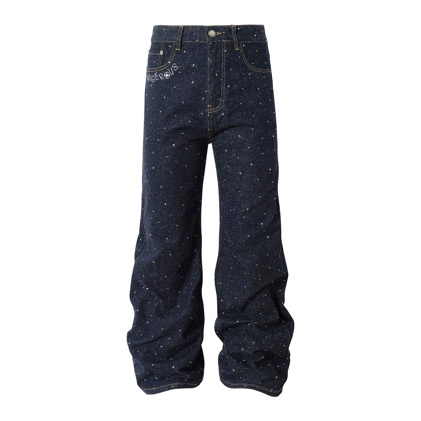 YADcrew Flash Diamond Loose Straight Jeans