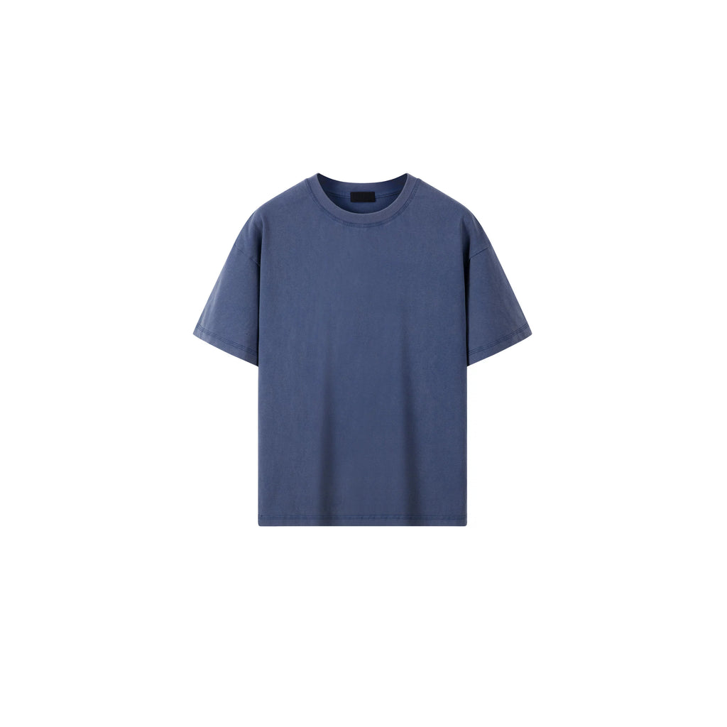 PLUS NO LOGO Washed and Old Casual Loose Tee