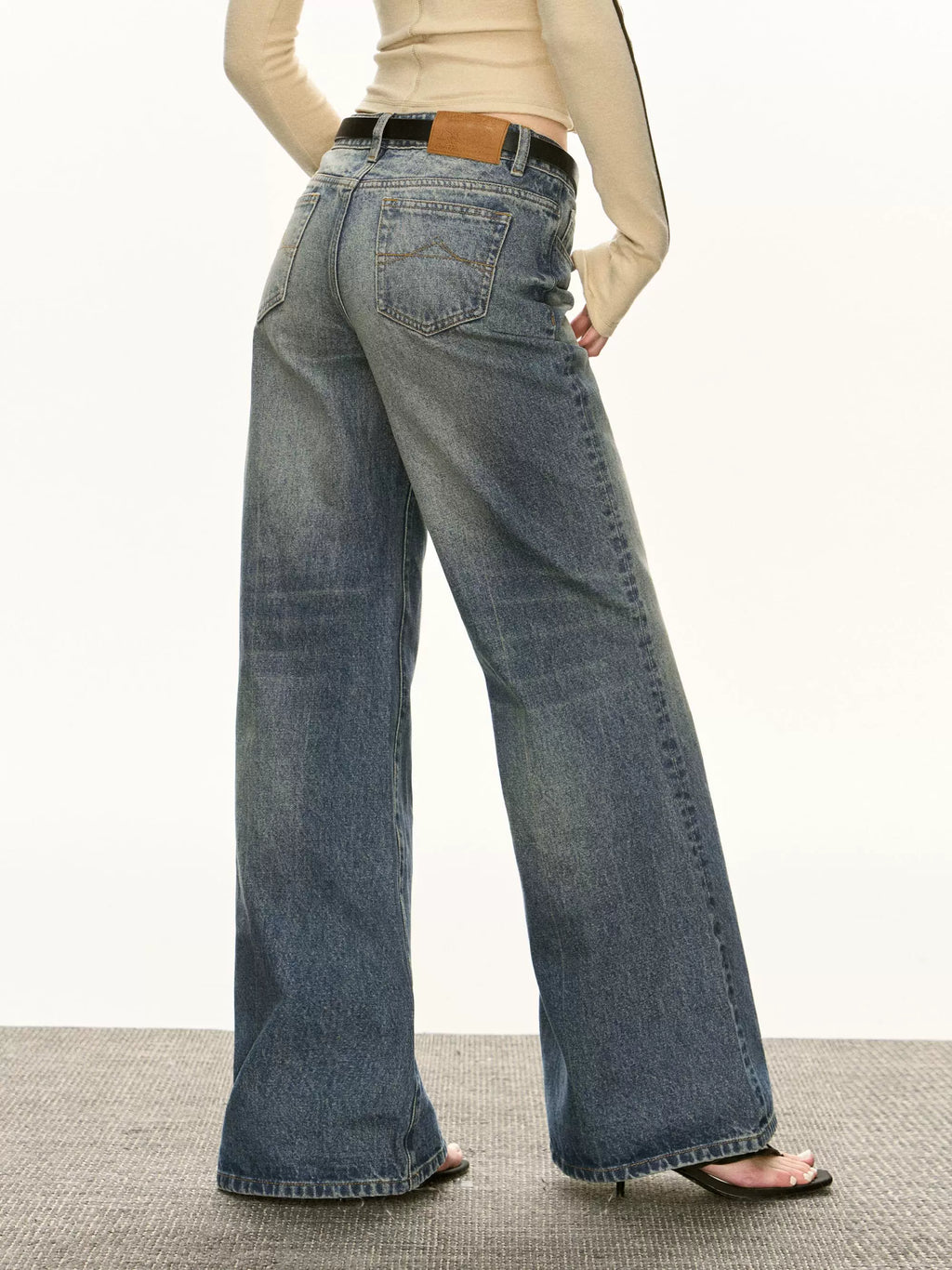 Ariseism Vintage Wide Leg Casual Jeans