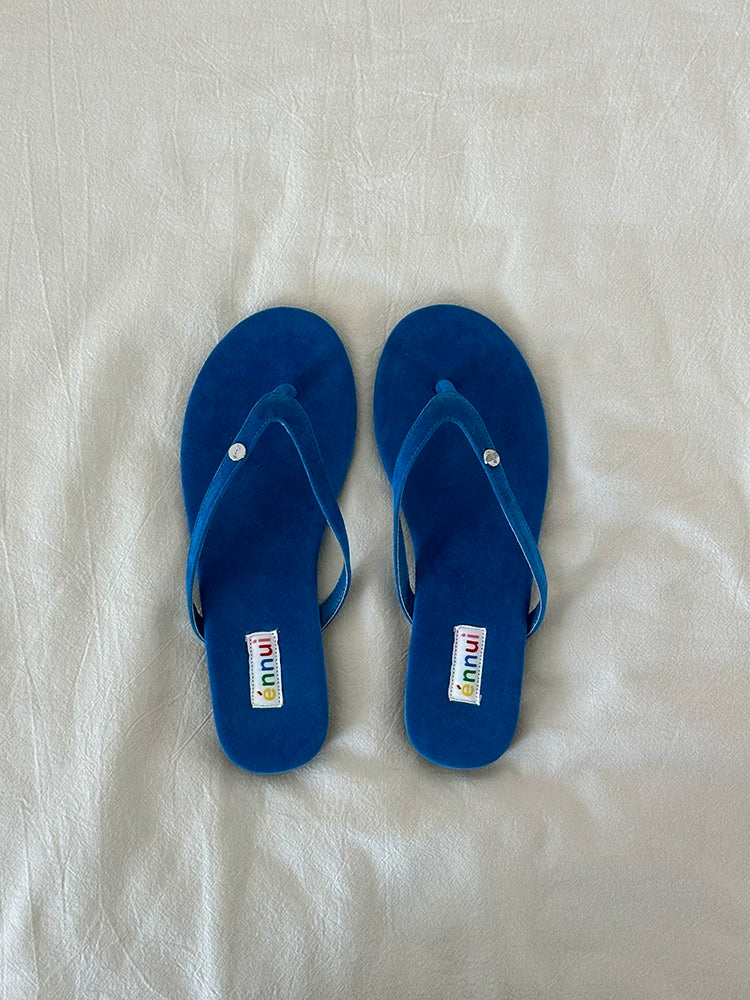 ENNU Flat Bottom Matte Turned Fur Outer Slippers