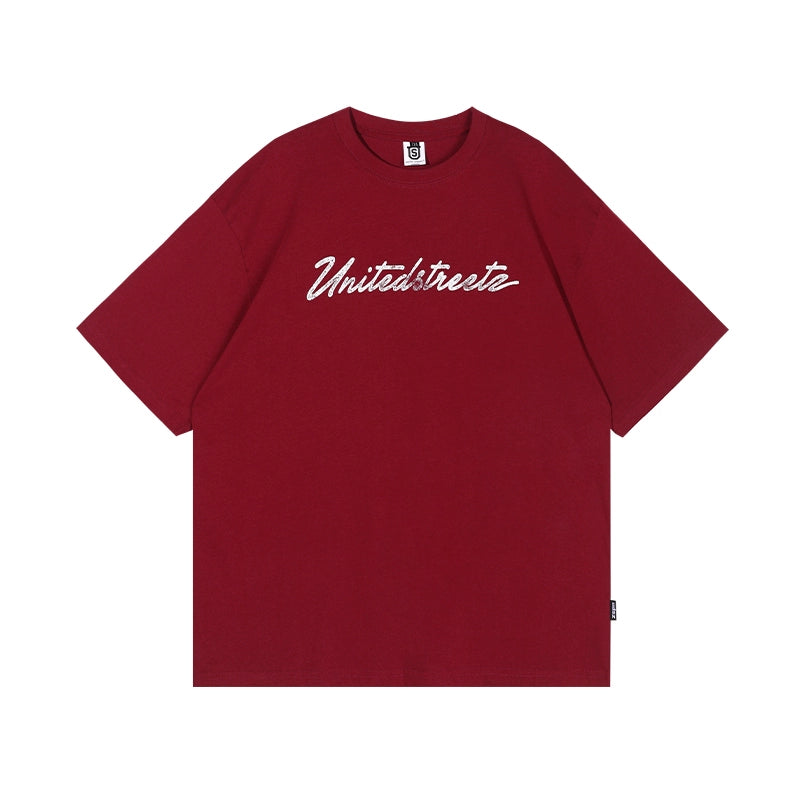 US Mottled Print Crew Neck Tee