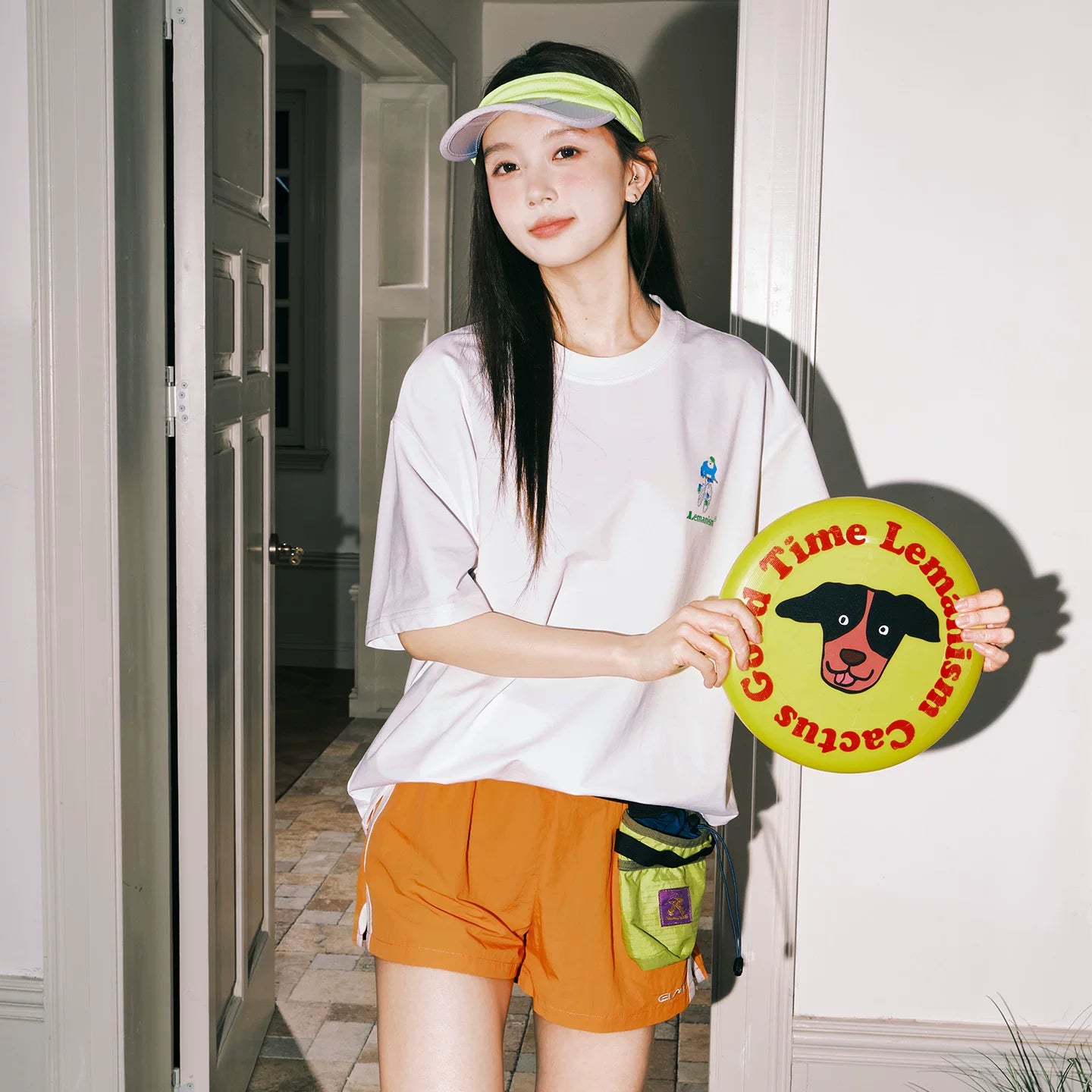 Lemanism Cartoon Embroidery Loose Tee