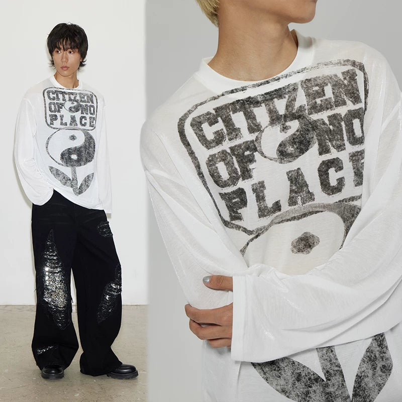 CONP Round Neck Casual Cool Long Sleeve