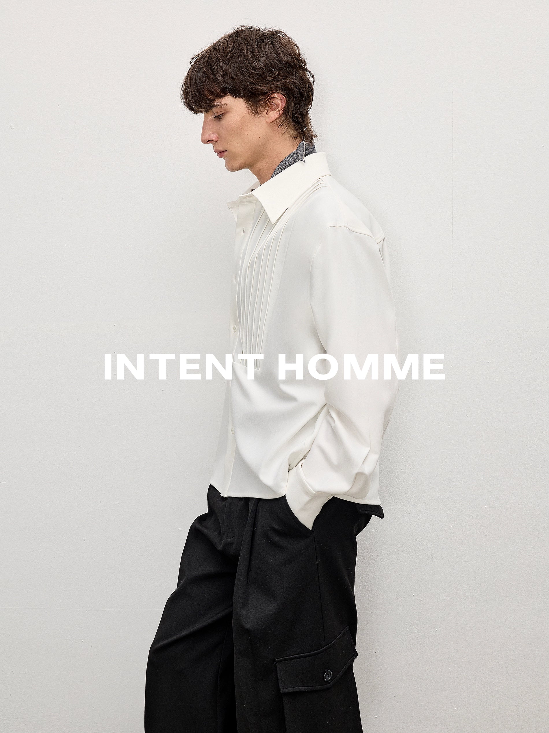 INTENT Minimalist Anti-wrinkle Short and Wide Long-sleeved Shirt