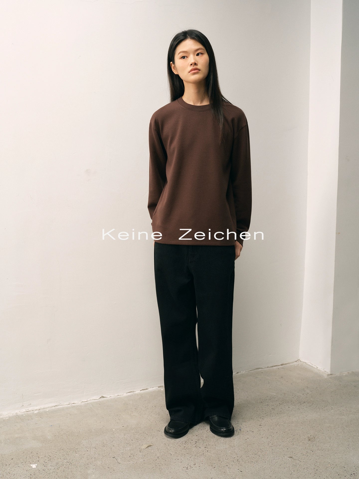 NO LOGO Soft Waxy Silky Smooth Base Loose Long Sleeves