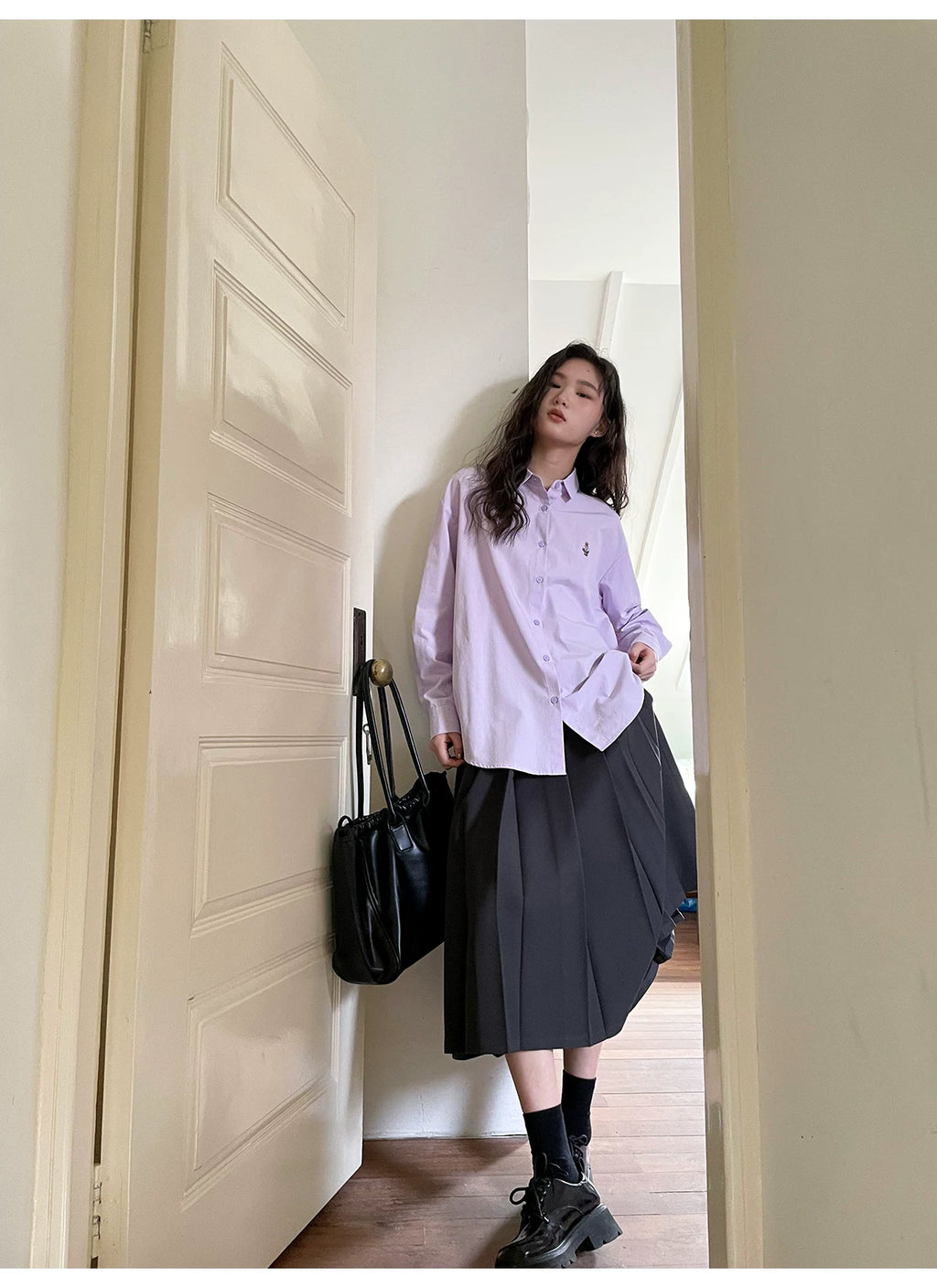 KANO Asymmetrical Pleated Skirt
