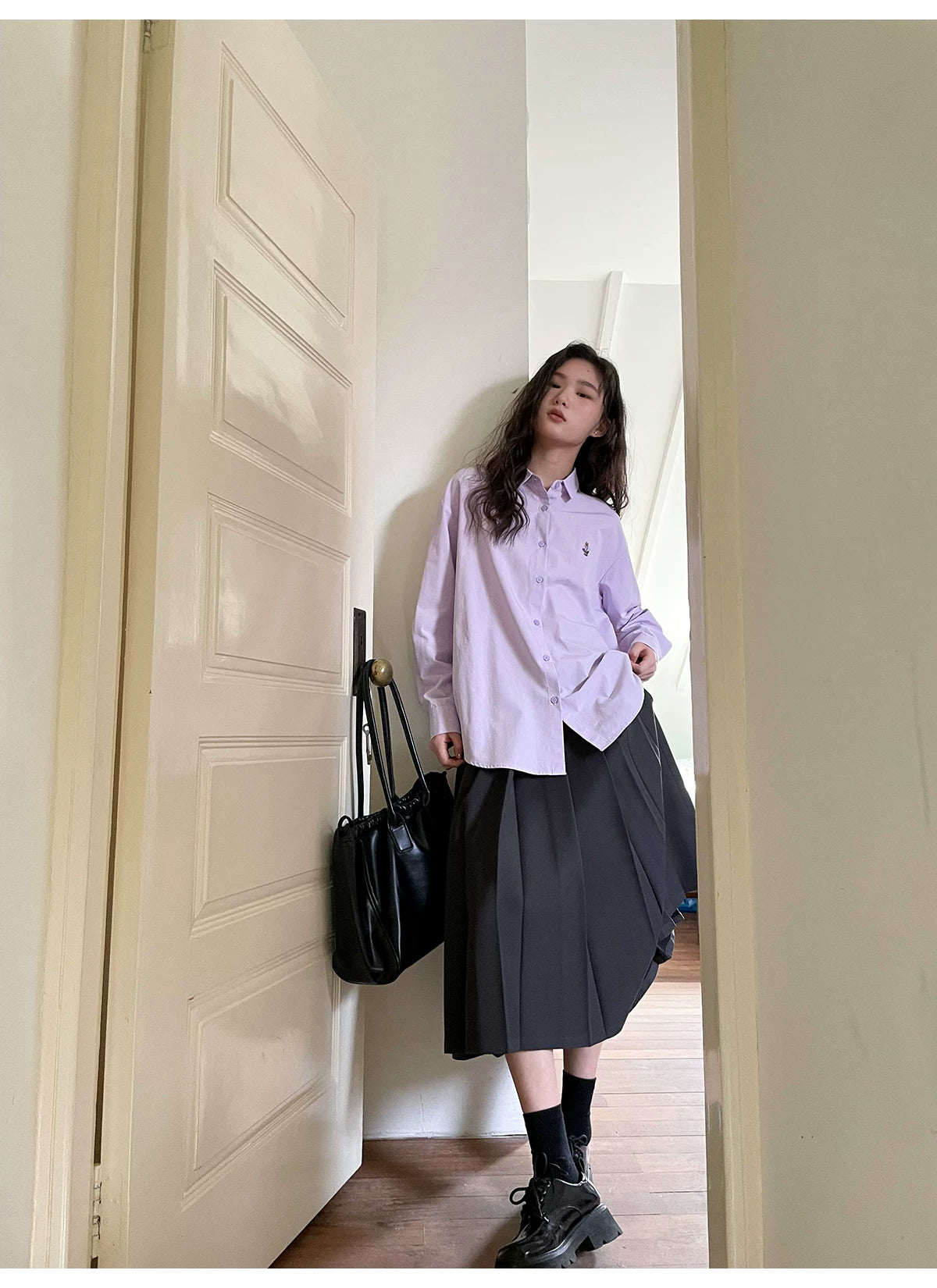 KANO Asymmetrical Pleated Skirt
