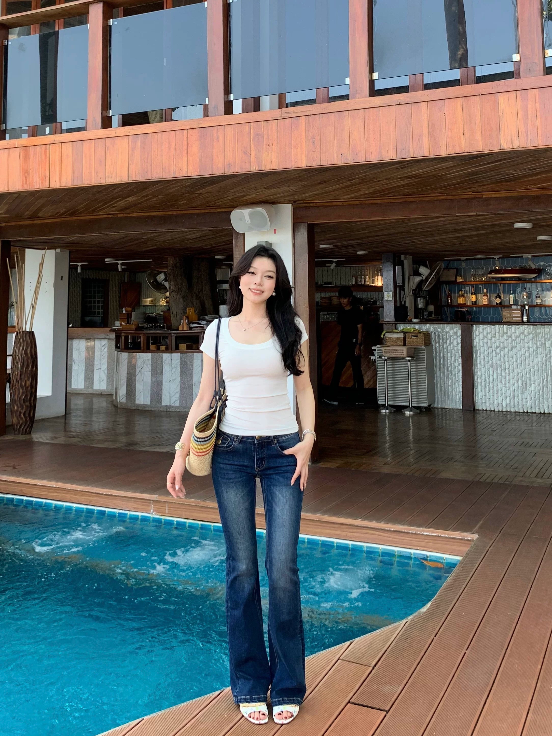 Popchee Slim Mid-rise Jeans