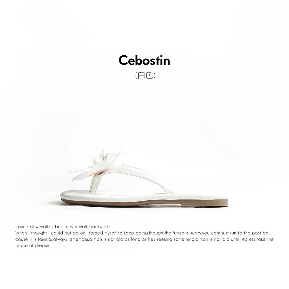 Cebostin Premium Flower Flat Toe Slippers