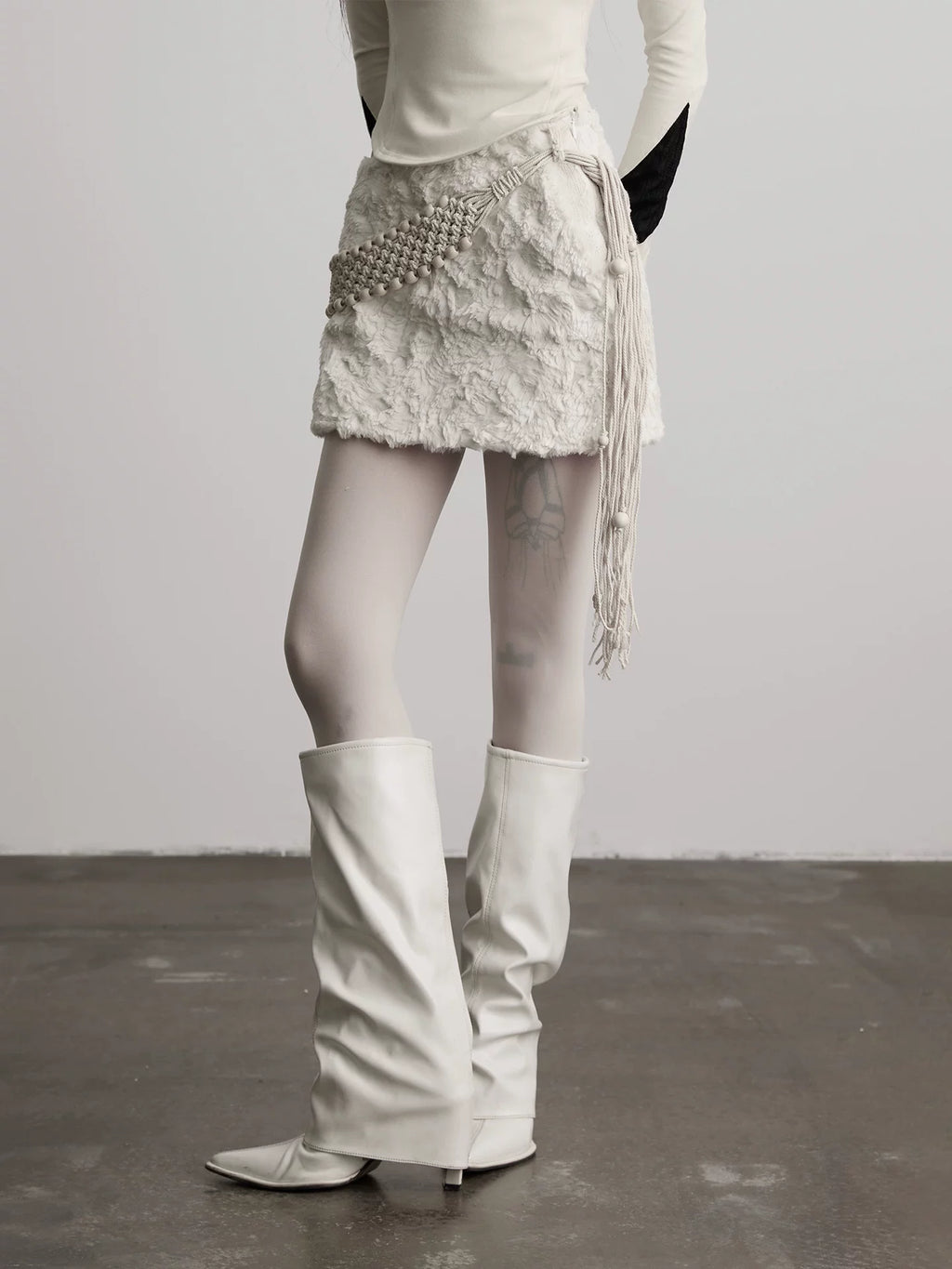 INDULGE Chain Belt Skirt