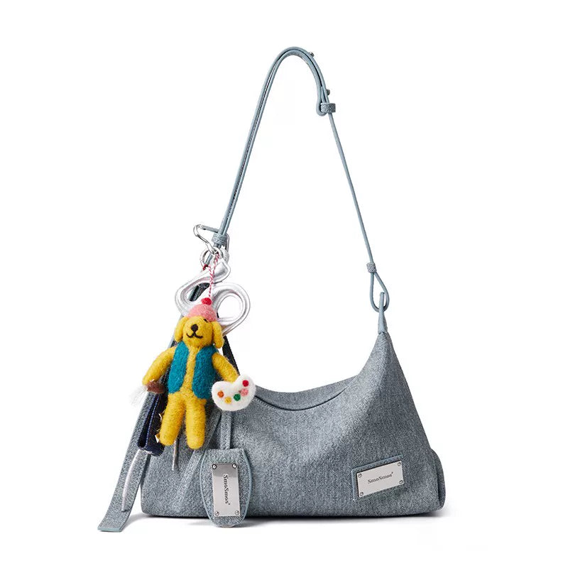 SmoSmos Niche Denim Shoulder Crossbody Armpit Bag