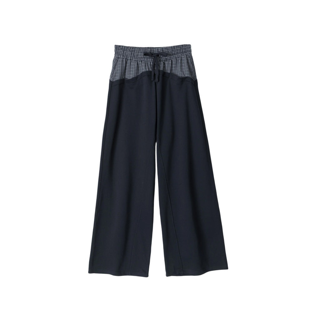 HeyHenry Splicing Sports Wide Leg Sweatpants