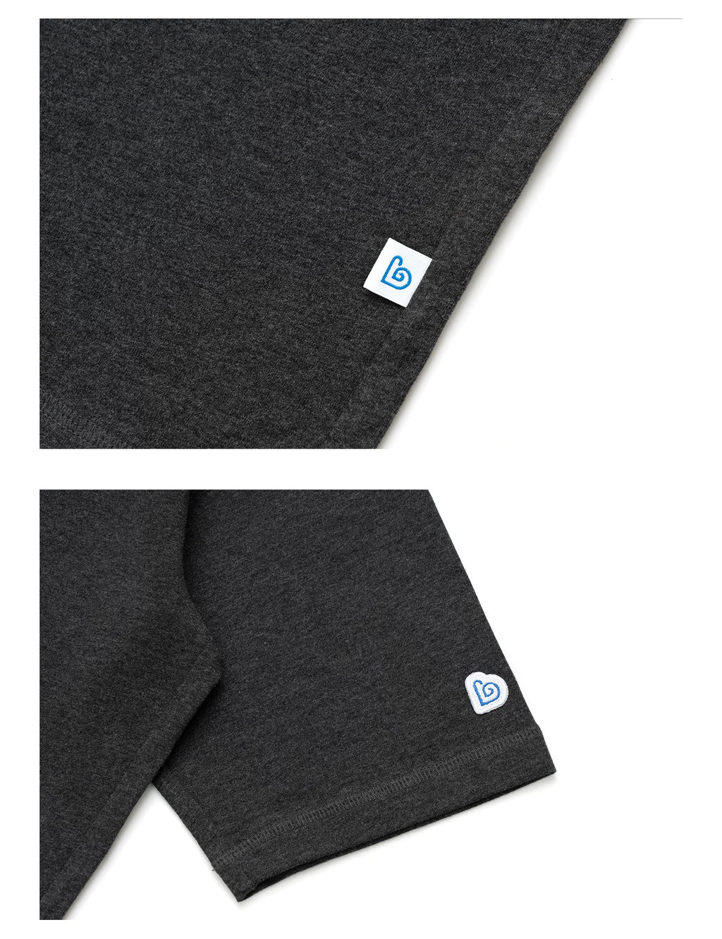 BENT IDEA Embroidery Simple Henry Collar Casual Tee