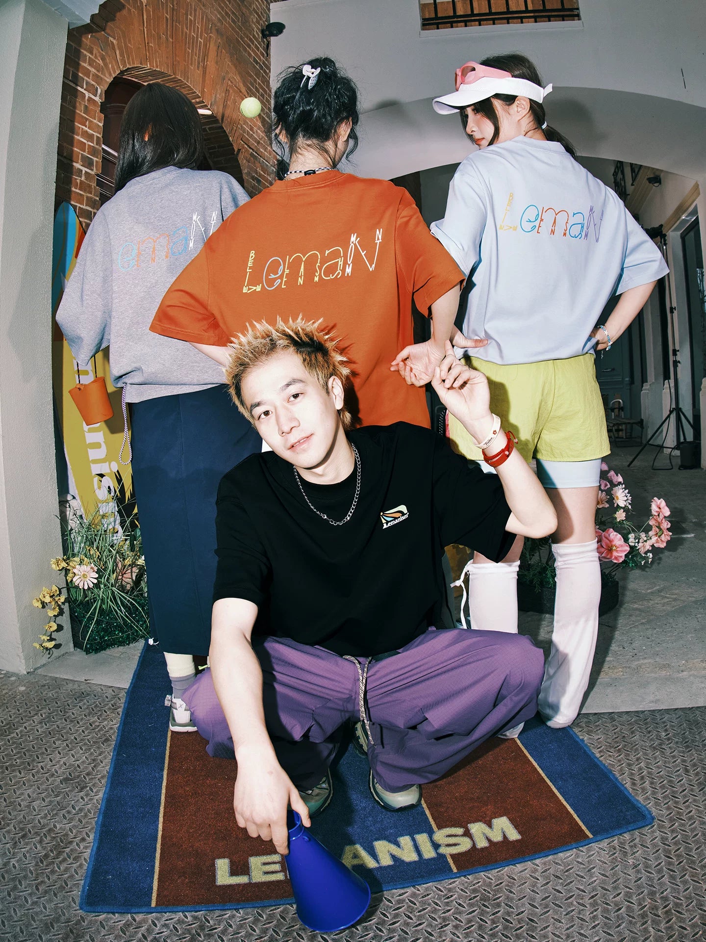 Lemanism Colored Alphabet Loose Casual Tee