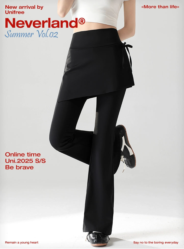 UNIFREE Fake Two-piece Casual Stretch Pants