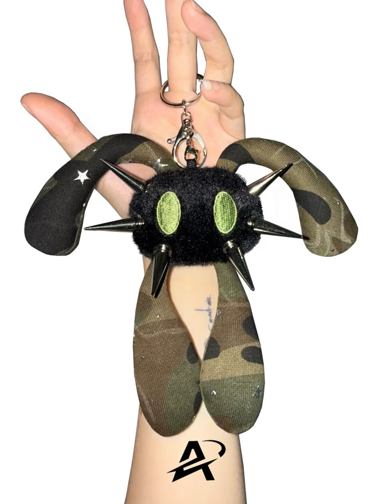 Antiphase Four-eared Rabbit Camouflage Doll Keychain