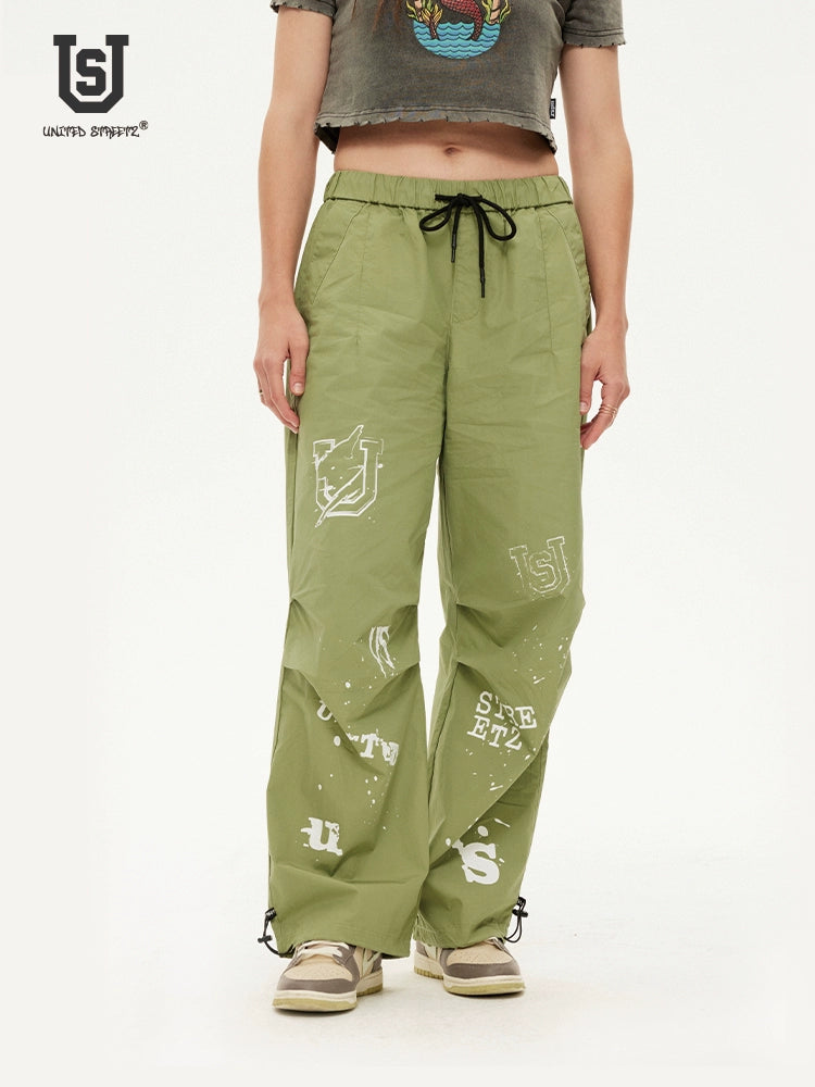 US Graffiti Loose Paratrooper Pants Casual Overalls