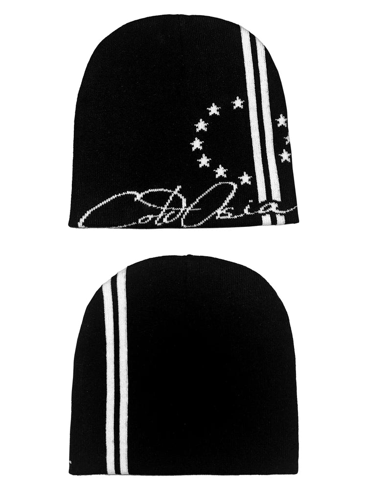 ColdAsia Star Striped Niche Knitted Wool Hat