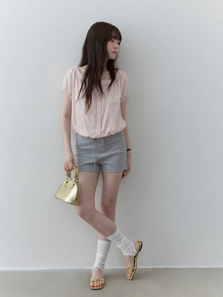 VOOE Elastic Waist Simple Versatile Shorts