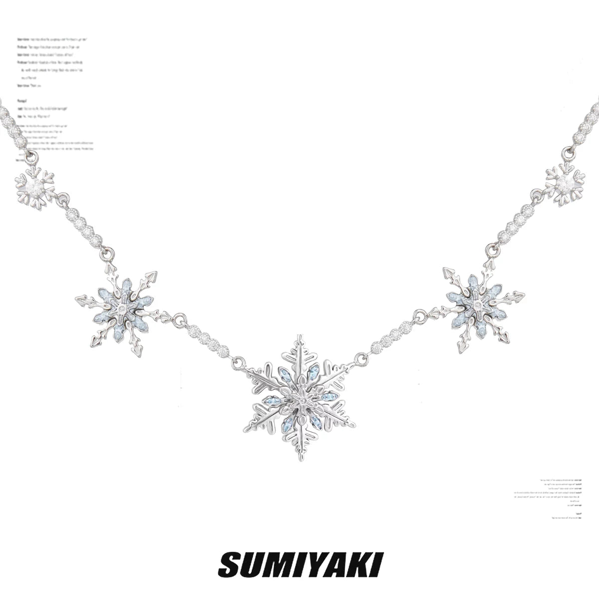 SUMIYAKI Simple Versatile Snowflake Clavicle Chain