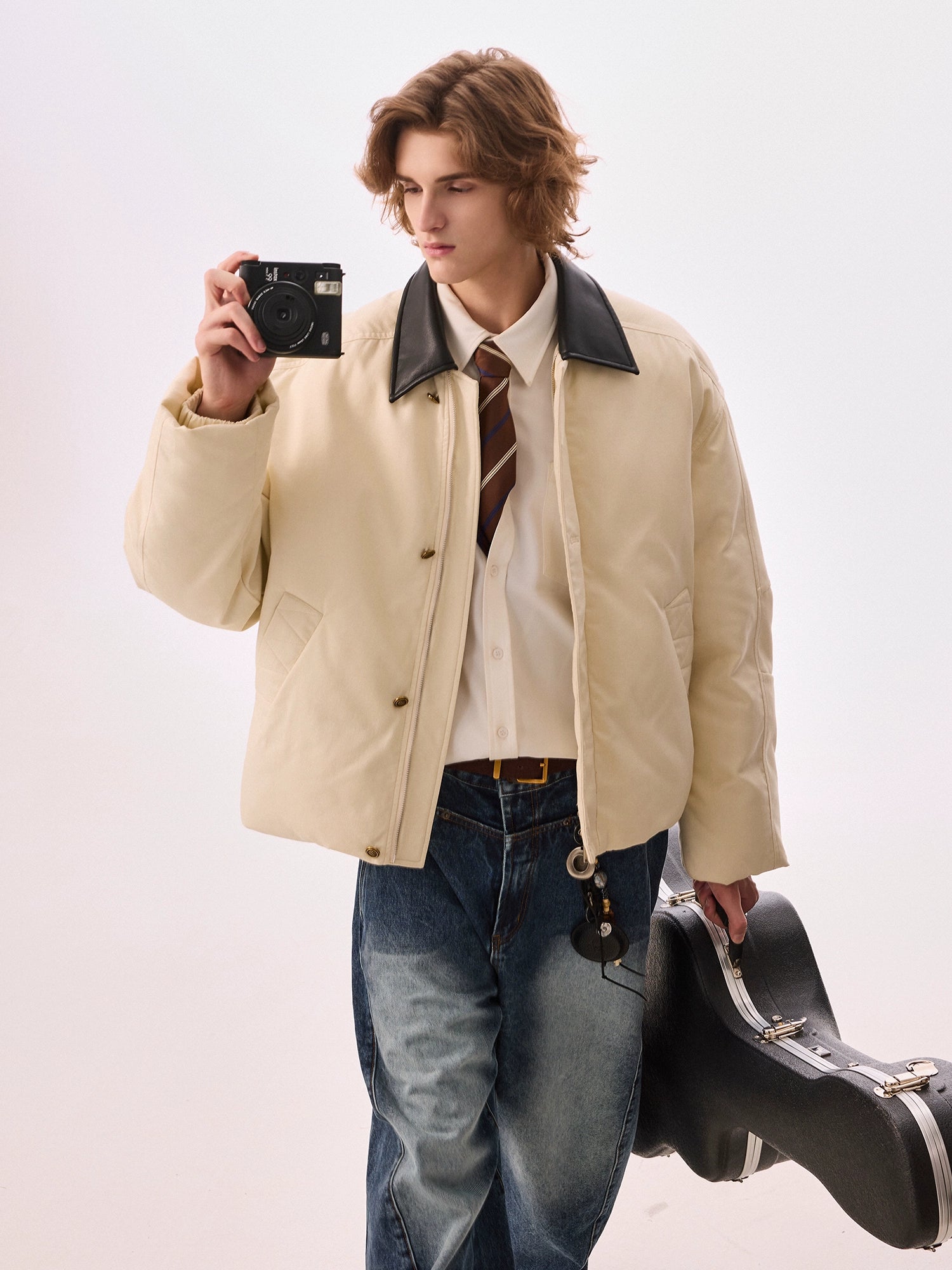 CHOR Casual Lapel Ruffian Handsome Jacket Cotton Clothes