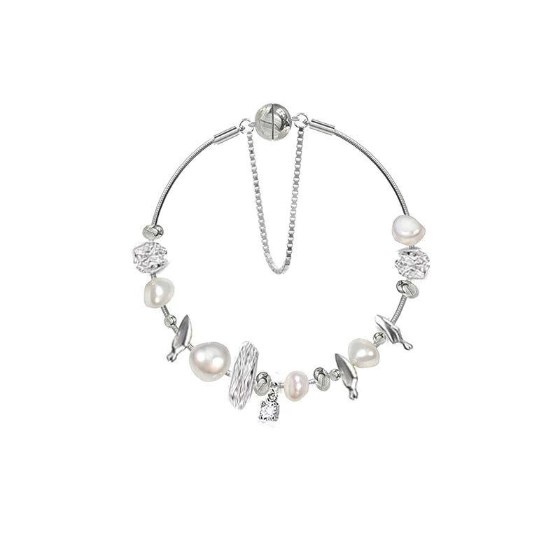 MASW Gravel Baroque Pearl Suction Bracelet Bracelet