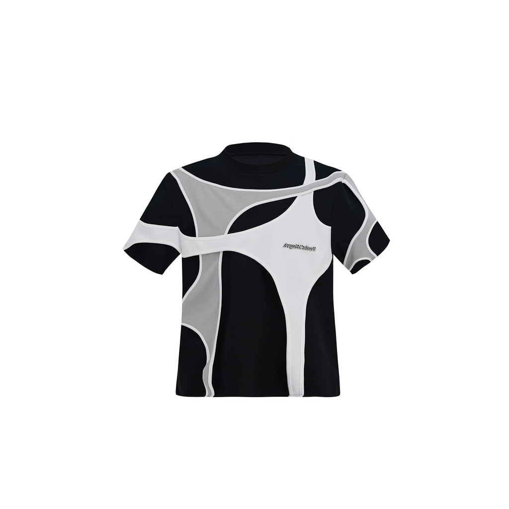 ArguECulturE Double-layer Splicing Strap Contrasting Loose Tee
