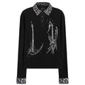 PAIKI Leopard Print Spliced Lapel Polo Shirt