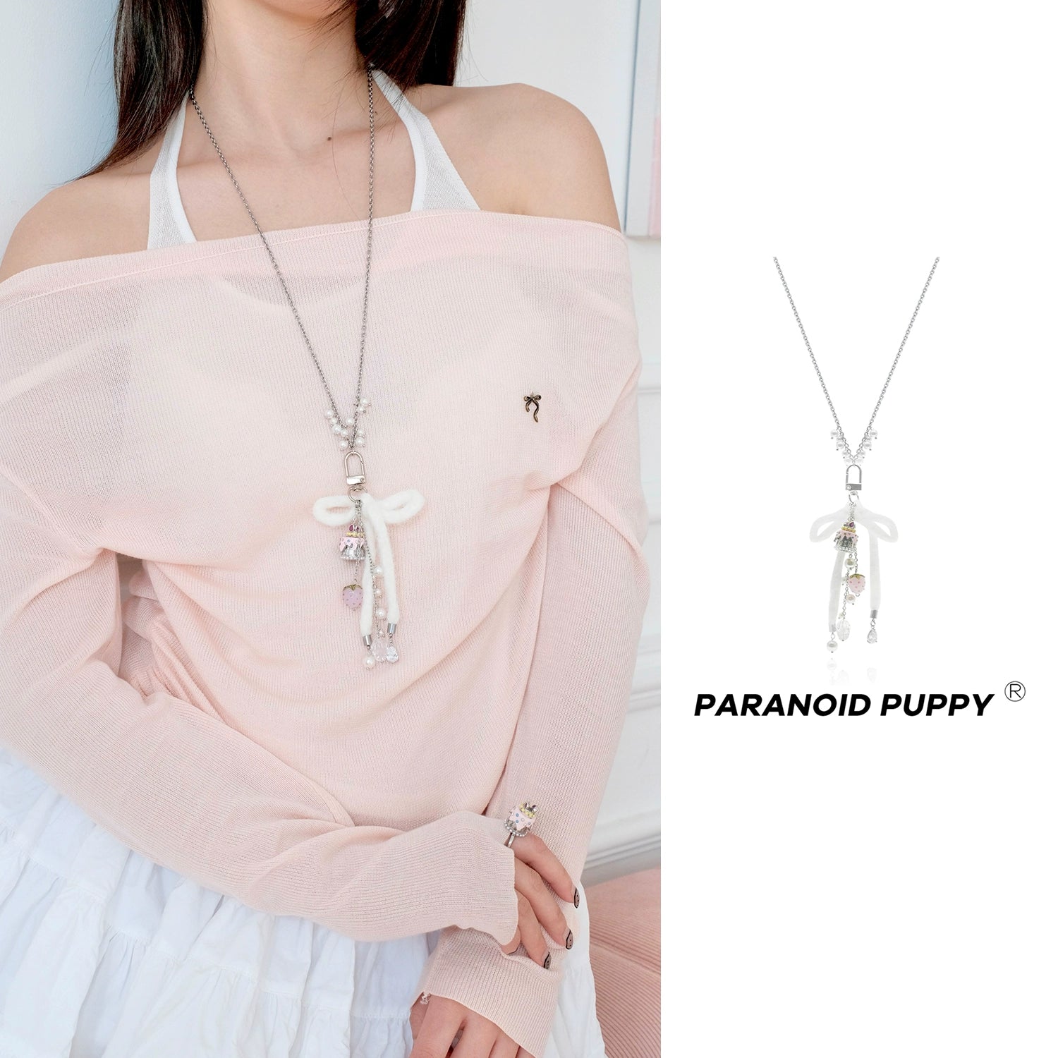 Paranoidp Strawberry Cake Cute Necklace