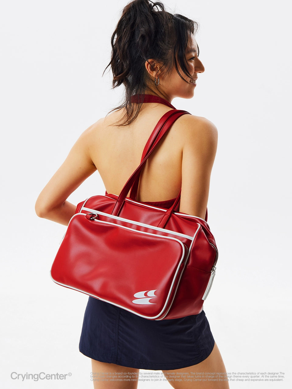 CryingCenter College Style Vintage Large Capacity Commuter Tote