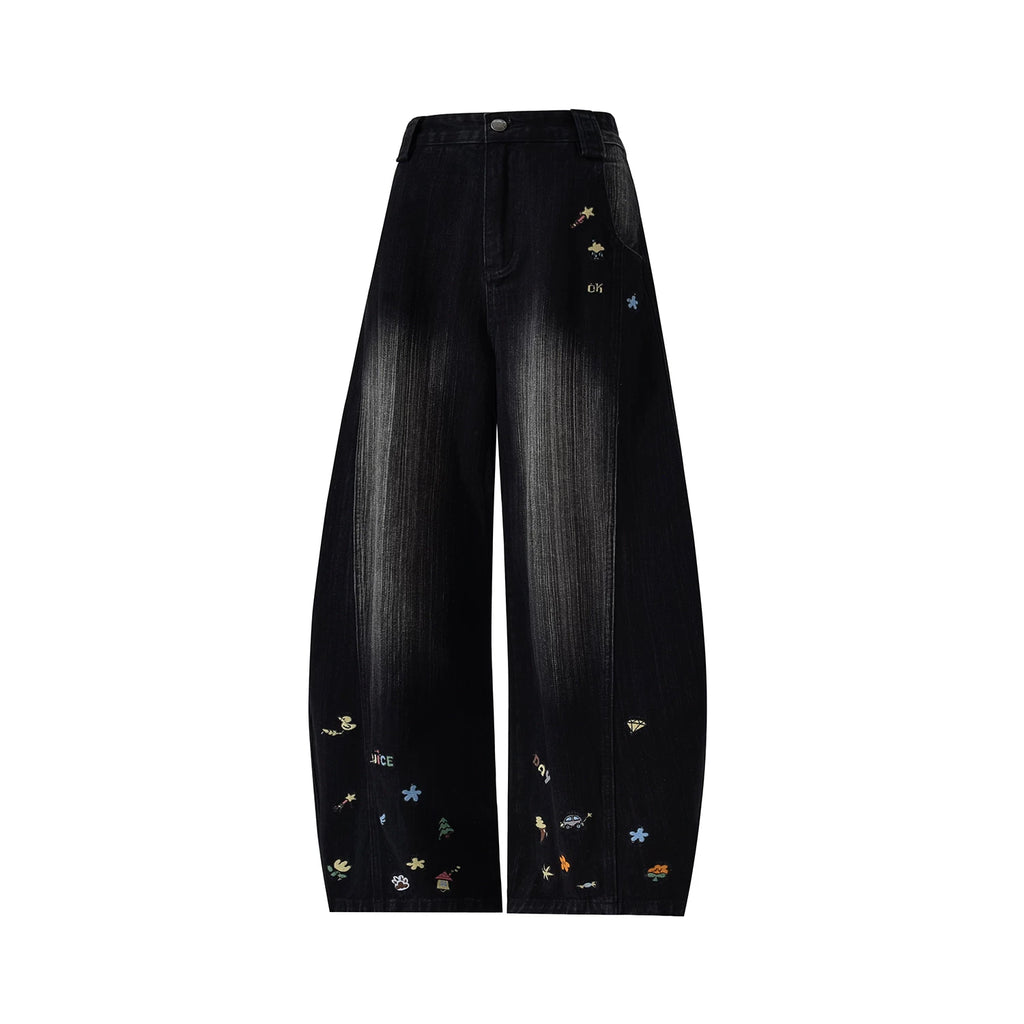 CHANT2nd Cartoon Embroidered Loose Jeans