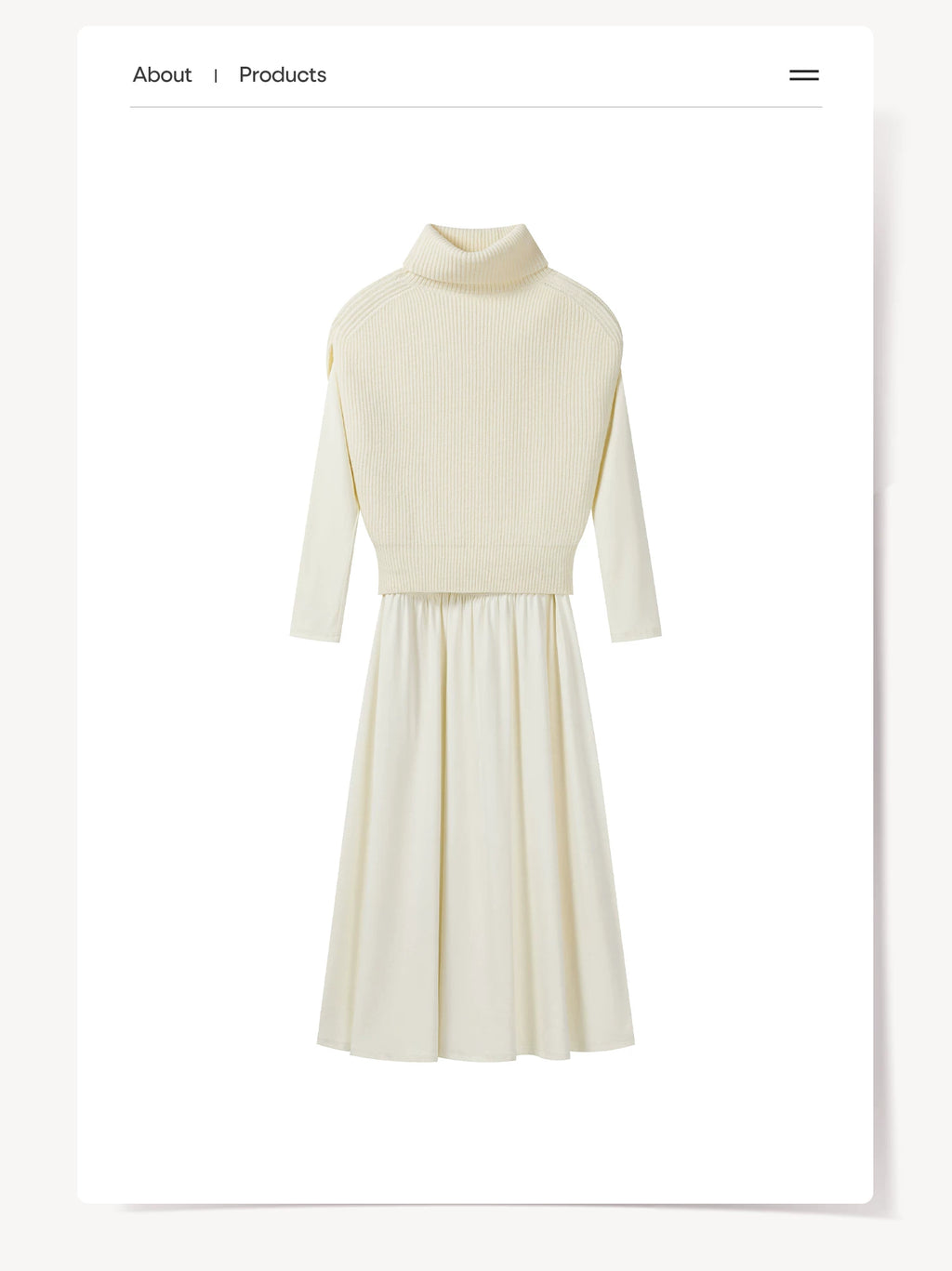 Cantonstory Slim Long Sleeve Dress