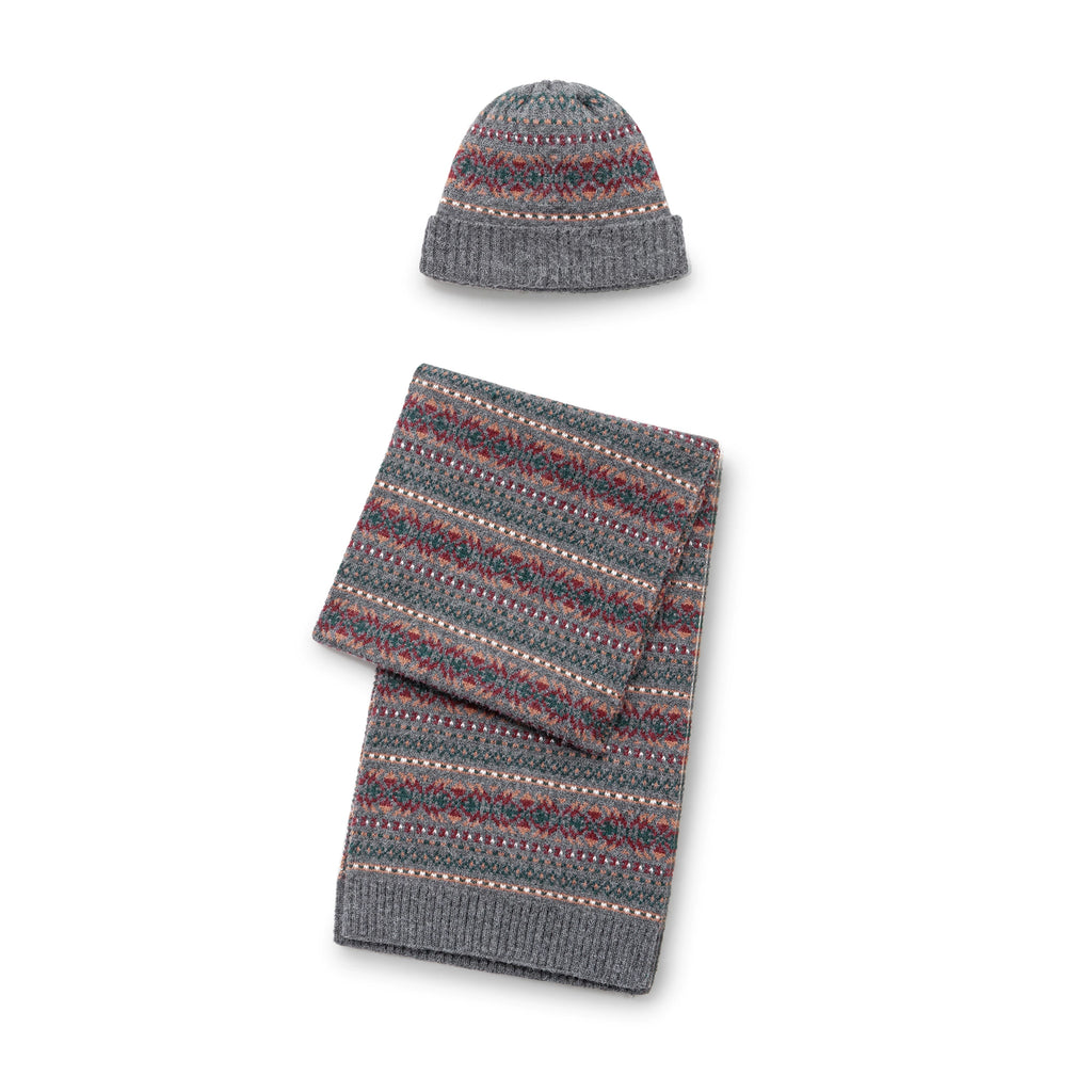 Maden Vintage Scarf Warm Wool Hat Knitted Set