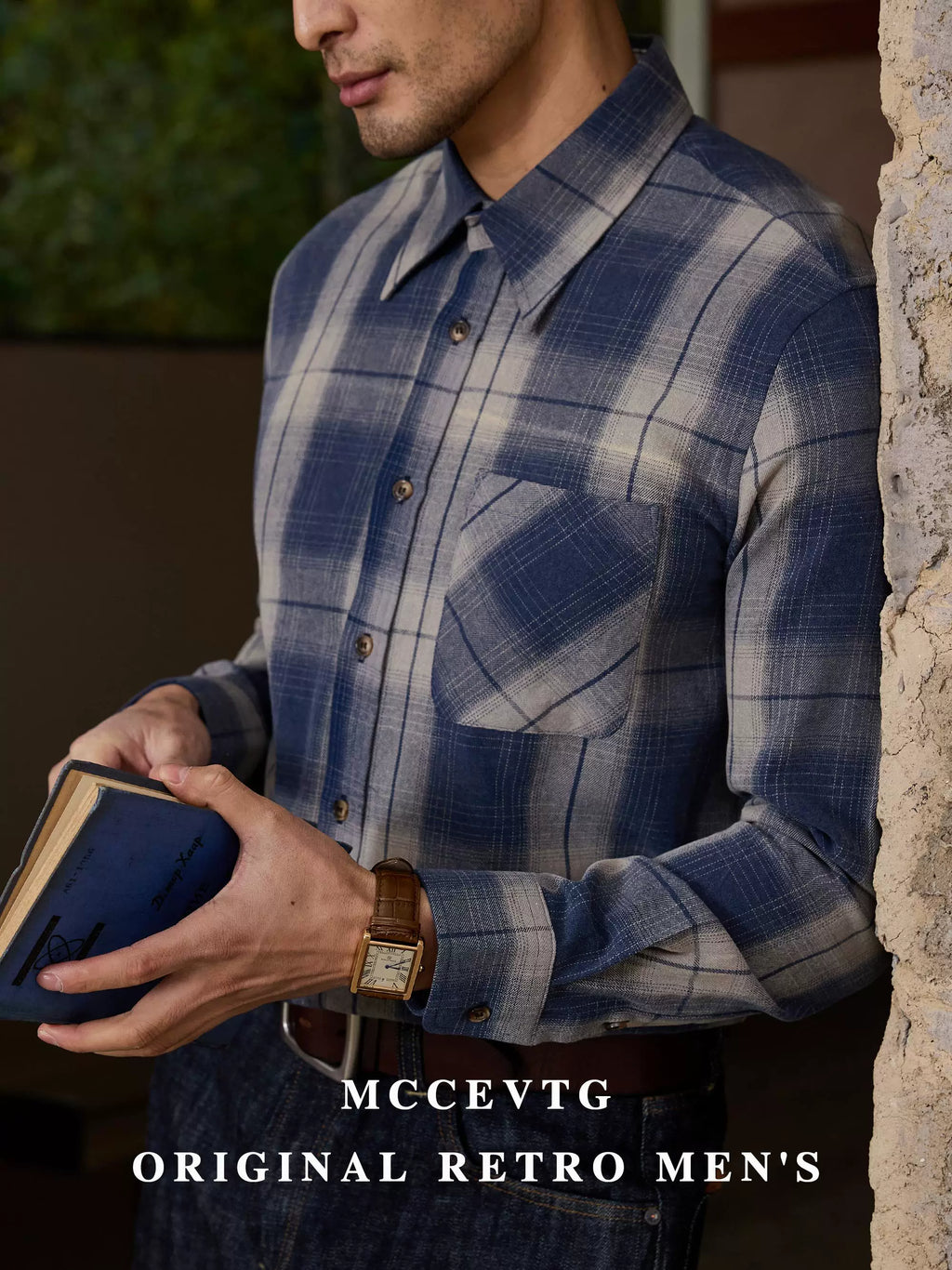 MCCEVTG Vintage Plaid Thickened Shirt