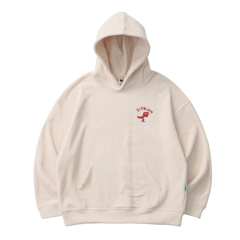 Battles Vintage Loose Versatile Embroidered Hooded Sweater