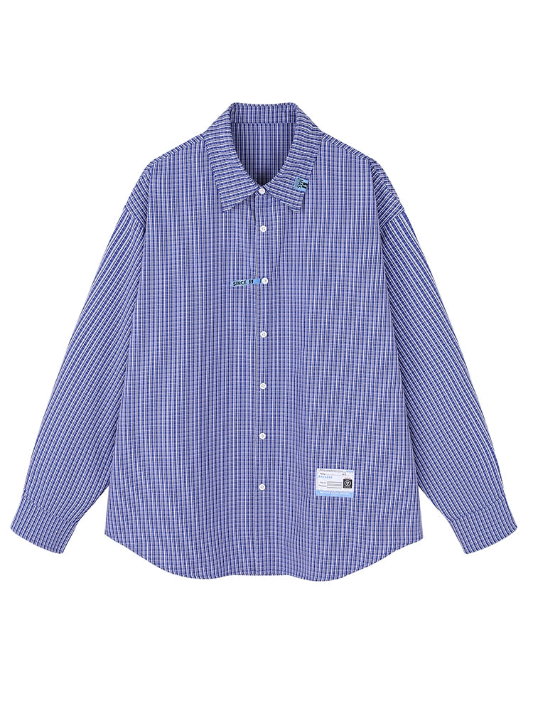 MATCHA STORY Casual Loose and Versatile Silhouette Long-sleeved Shirt