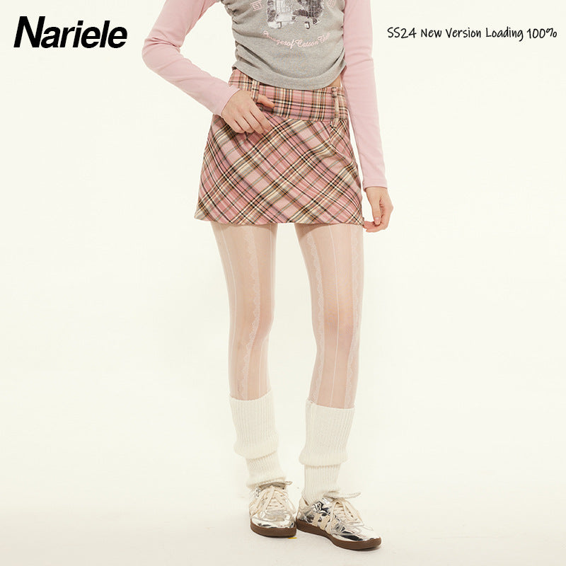 Nariele High Waist Skinny Hip Wrap A-Word Skirt