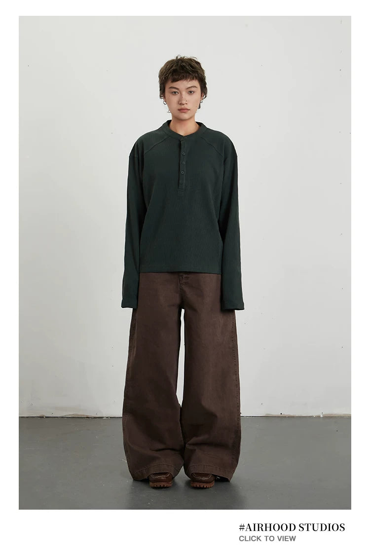 TRUQUEST Loose Straight Wide Leg Jeans