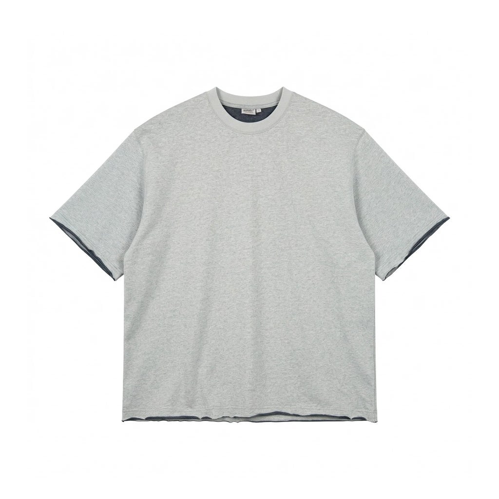 BUTTBILL Retro Contrast Casual Tee