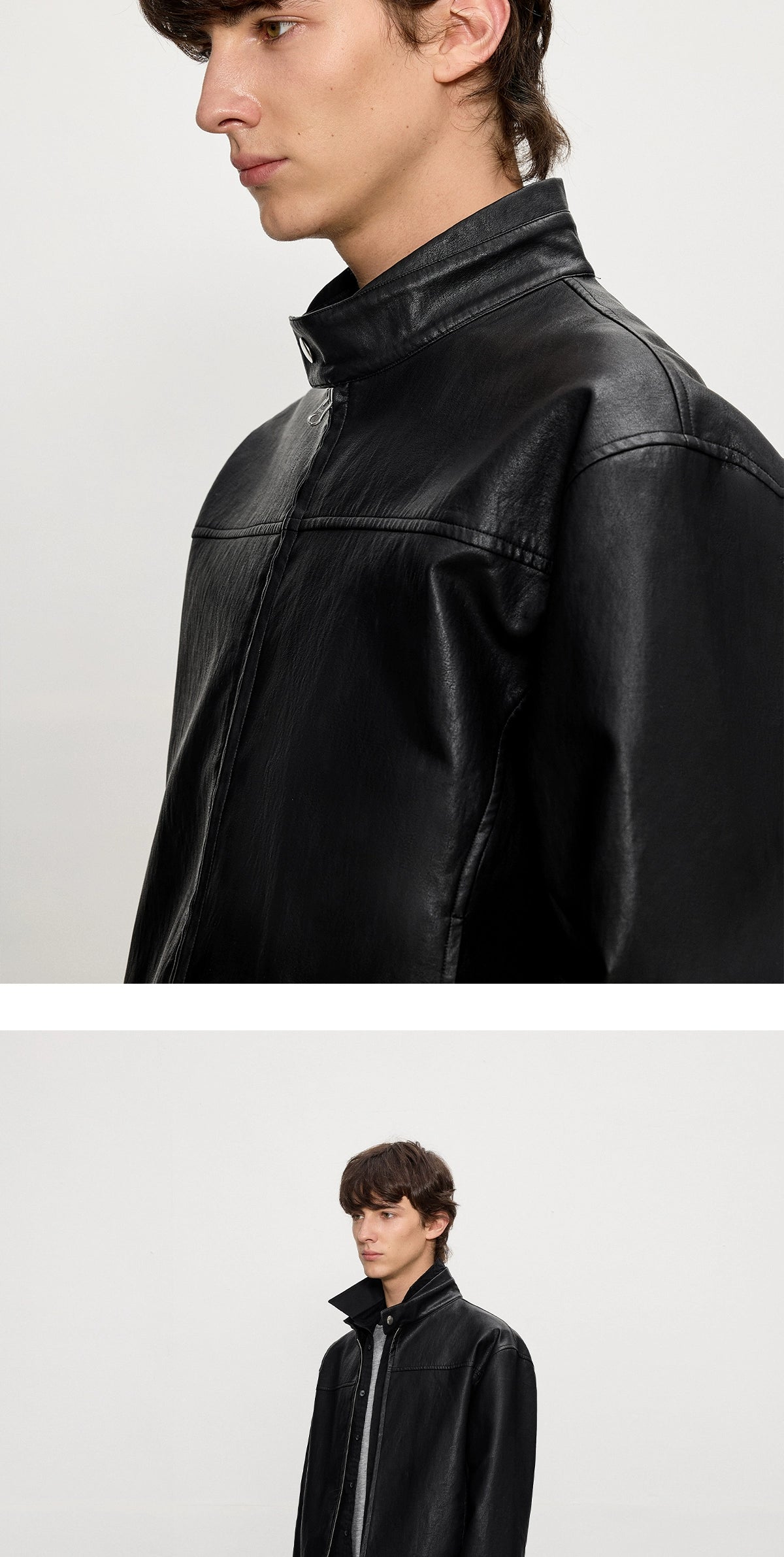 INTENT Casual Stand-up Collar Short Jacket