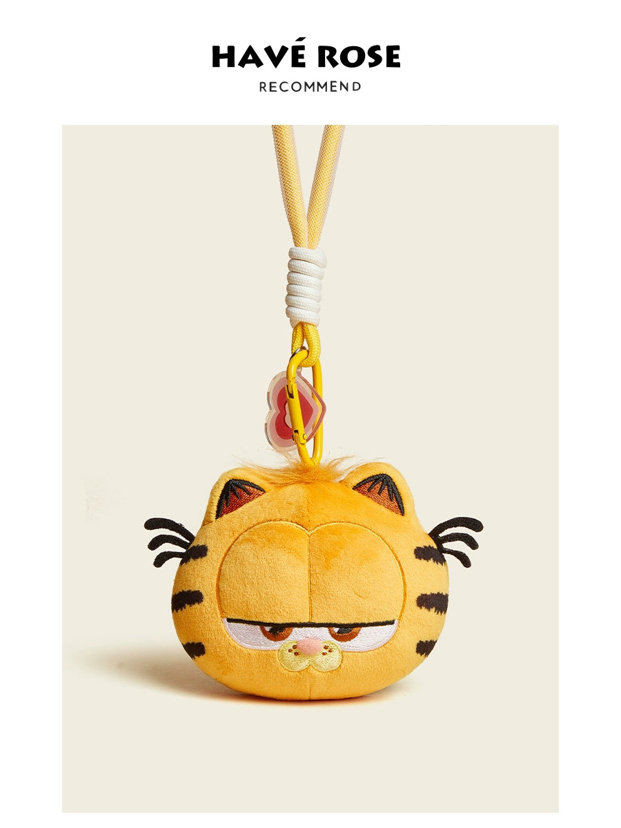 HAVEROSE Garfield Car Keychain Pendant