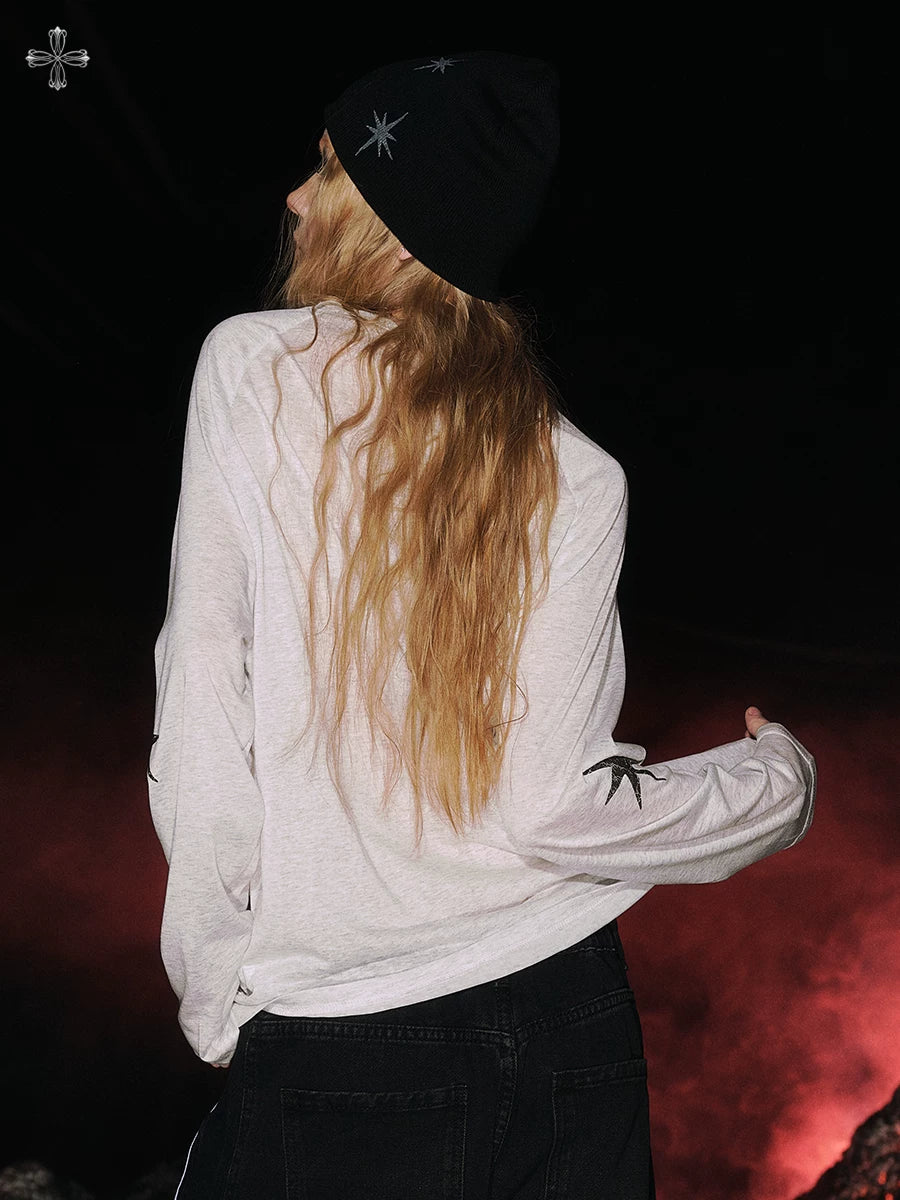 SMILE DDD Micro Transparent Loose Versatile Long Sleeve