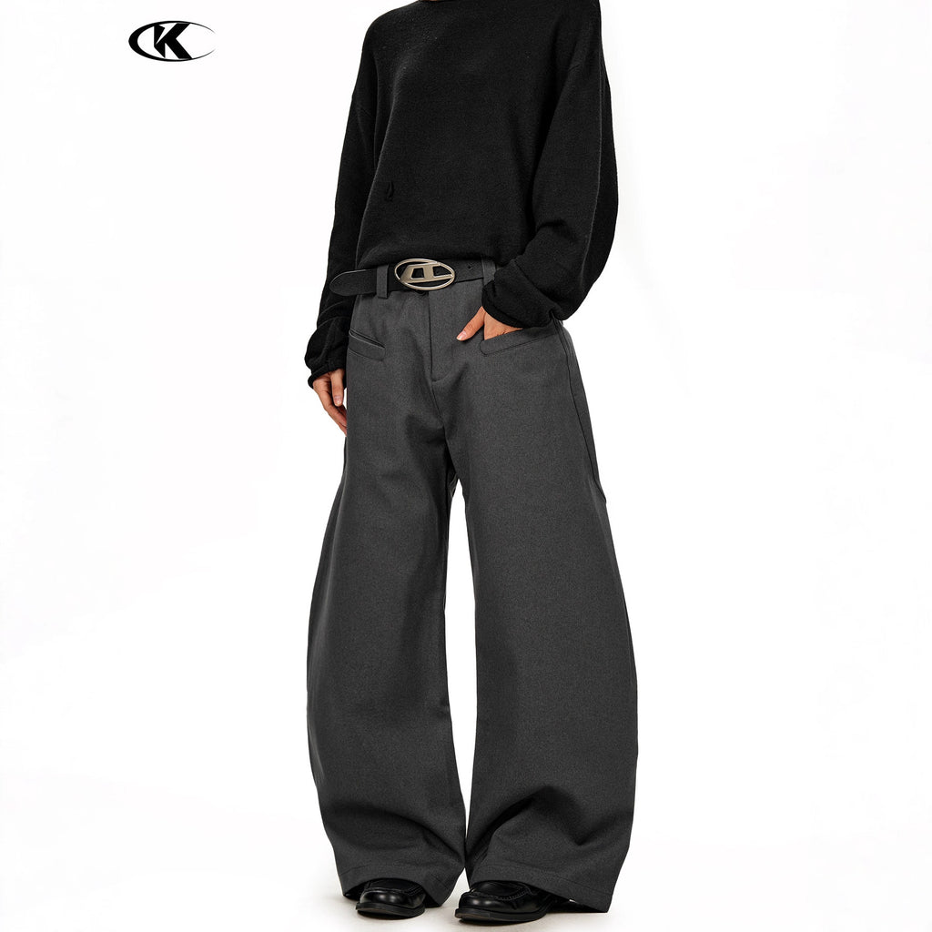 11KN Wide-leg Loose Retro Casual Trousers