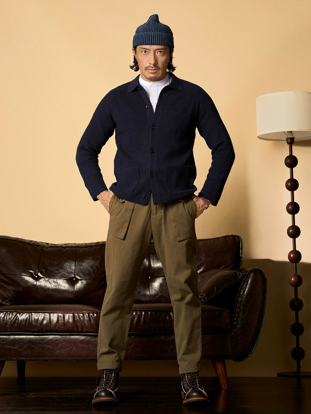 SOARIN Polo Neck Knitted Light Luxury Casual Business Sweater Jacket