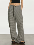 Anna Aneae Striped Lazy Loose Casual Straight Pants